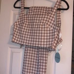 Verge girl matching gingham set size 6